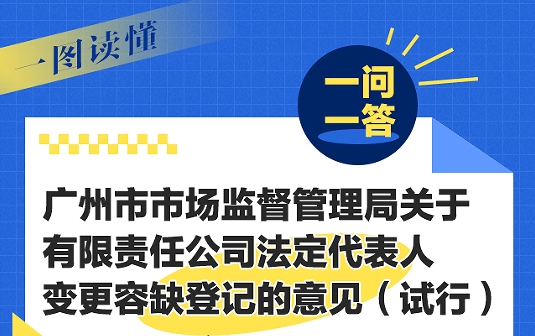 【一图读懂】《啪啪啦
关于有限责任公司法定代表人变更容缺登记的意见（试行）》一问一答